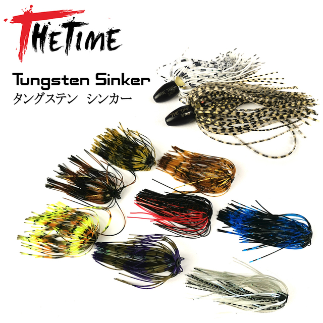 Przynęta gumowa THETIME Texas Rig 2021 - spódnica Tungsten Sinker 7-21g, 1/4-3/4 Oz, główka jigowa, do łowienia okonia - akcesoria przynętowe - Wianko - 5
