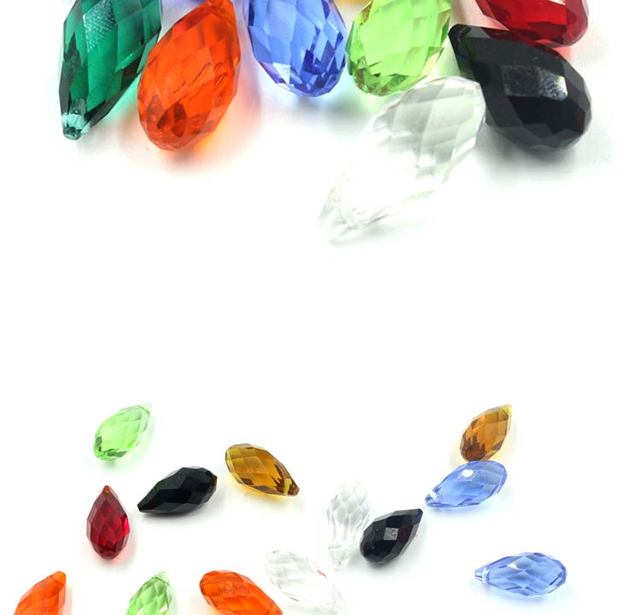 95 sztuk koralików Lampwork ze szklaną kroplą 6x12mm Crystal Droplet Beads - hurtowa oferta, ręcznie robione akcesoria do tworzenia biżuterii - Wianko - 3