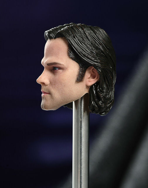 Głowa męska Sam Winchester Jared Padalecki 1/6 do figury 12 cali - moc zła - Wianko - 1