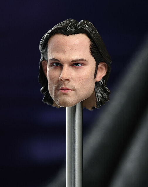 Głowa męska Sam Winchester Jared Padalecki 1/6 do figury 12 cali - moc zła - Wianko - 4