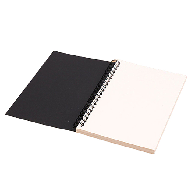 Notatnik rysunkowy spiralny LOLO czarny Khaki z pustymi białymi stronami umożliwiającymi tworzenie sztuki oraz pisanie - Wianko - 11