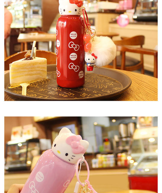 Kreatywny uroczy kubek studencki Hello Kitty TAKARA TOMY dla dzieci ze stali nierdzewnej - Wianko - 5