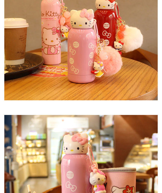 Kreatywny uroczy kubek studencki Hello Kitty TAKARA TOMY dla dzieci ze stali nierdzewnej - Wianko - 8