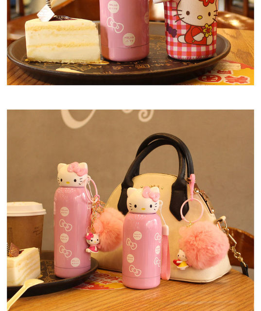 Kreatywny uroczy kubek studencki Hello Kitty TAKARA TOMY dla dzieci ze stali nierdzewnej - Wianko - 9