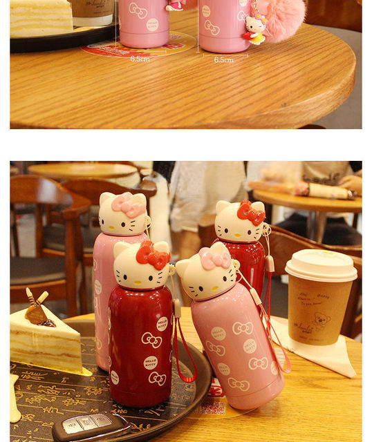Kreatywny uroczy kubek studencki Hello Kitty TAKARA TOMY dla dzieci ze stali nierdzewnej - Wianko - 3