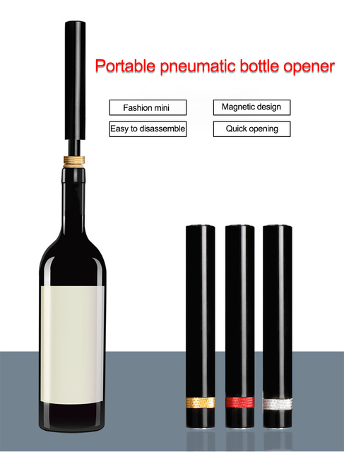 Pompa powietrza do butelek z czerwonym winem - szybki, bezpieczny otwieracz korkociąg z ciśnieniem powietrza - Wianko - 2