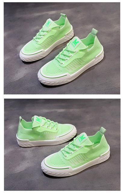 Letnie nowe damskie buty flats 2021, koreańska wersja, siateczkowa powierzchnia, białe, oddychające, miękkie z podeszwami - Wianko - 9