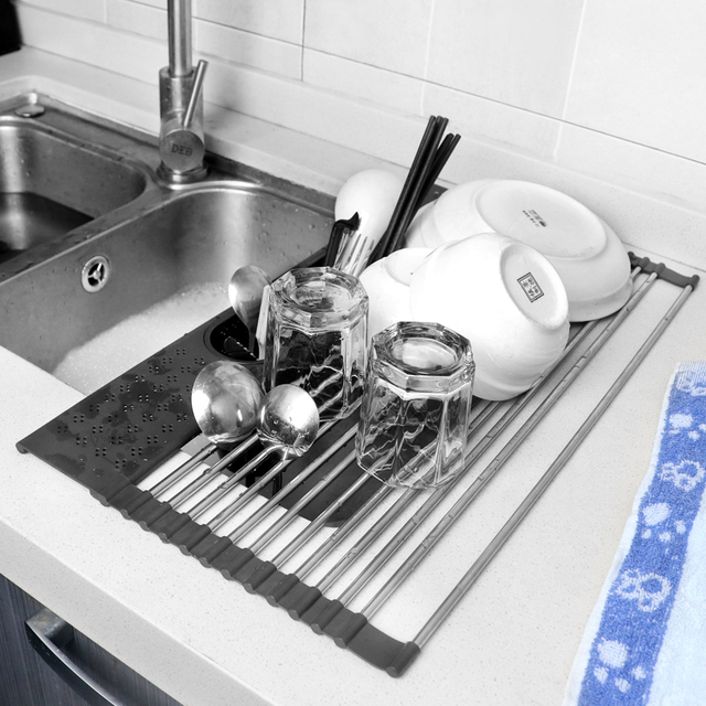 Wielofunkcyjna deska osuszająca i przechowująca naczynia kuchenne z uchwytem na sztućce - Wianko - 9