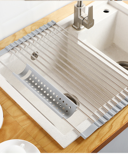 Wielofunkcyjna deska osuszająca i przechowująca naczynia kuchenne z uchwytem na sztućce - Wianko - 8