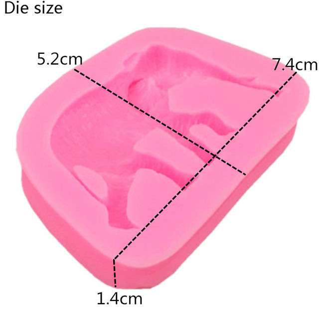 Forma do ciast z silikonowym kształtem słonia - narzędzie do dekoracji, rzemiosło, cukrowe i czekoladowe krówki, pieczenie - Wianko - 5