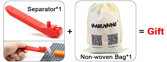 Konstruktor edukacyjny Marumine 4733 Brick Modified 1x1 z ćwiekami na 4 stronach - zabawka do budowania bloków dla dzieci, dla dziewczyn i chłopców - Wianko - 1