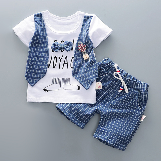 Nowe zestawy ubrań dla niemowląt: krótki T-shirt i spodenki - wiek 0-4 lata - chłopcy i dziewczynki - cartoons dwie wersje - Wianko - 5