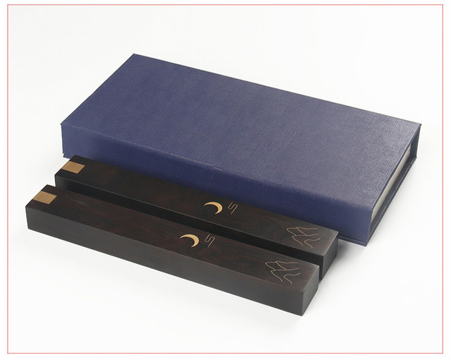 Praktyczne drewniane przyciski do papieru w stylu chińskiego drzewa sandałowego z mosiężnymi zdobieniami - zestaw kaligraficzny dla dorosłych w pudełku - Wianko - 10