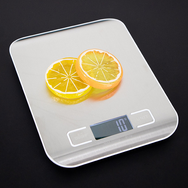 Waga kuchenna analityczna 10/5 kg ze stali nierdzewnej i wyświetlaczem LCD - idealna do diety, precyzyjne pomiary, użytkowanie domowe - Wianko - 11
