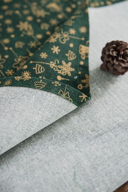 Elegancki obrus świąteczny Noel z bawełnianej tkaniny do stołu jadalnianego - Wianko - 9