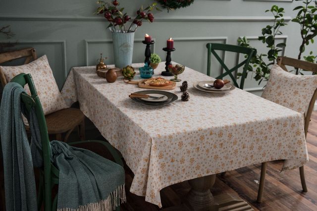 Elegancki obrus świąteczny Noel z bawełnianej tkaniny do stołu jadalnianego - Wianko - 10