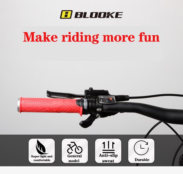 Lekkie i antypoślizgowe uchwyty kierownicy rowerowej BLOOKE marki, absorbuje pot, odpowiednie dla większości modeli rowerów - Wianko - 1