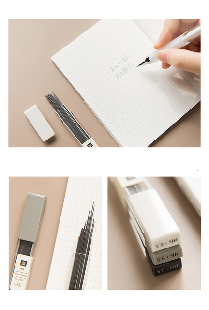 Ołówek automatyczny M&G 0.5mm HB, 3 sztuki/zestaw, napełnianie ołówkiem, biuro szkolne papiernicze - Wianko - 6