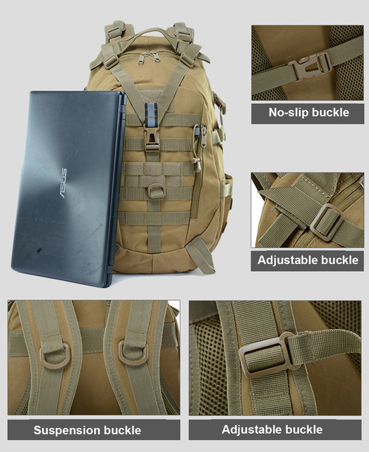 Tactical Army Molle 40L - plecak wspinaczkowy wojskowy mężczyźni - Wianko - 4