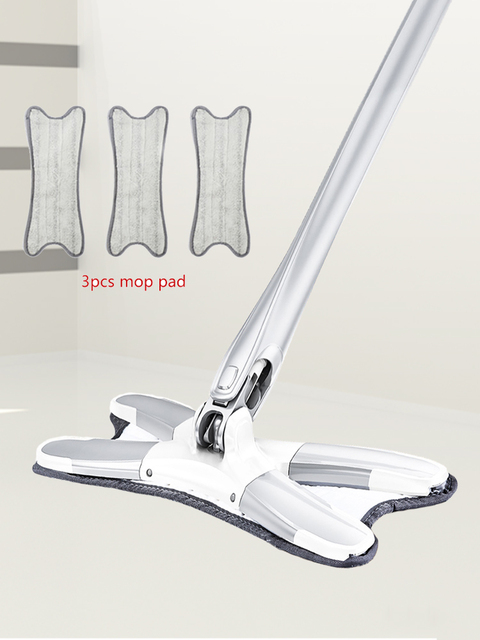 Mop ręczny X-type Floor z 360-stopniowym obrotem i ściągaczem - mokra i sucha szmatka - idealne urządzenie do czyszczenia domu - Wianko - 3