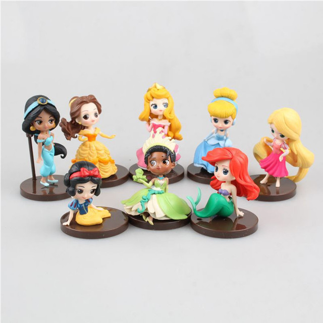 Figurki Mini księżniczka śnieg biała syrenka Disney 8 sztuk 6-8 cm PVC - wysoka jakość - Wianko - 3