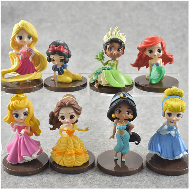 Figurki Mini księżniczka śnieg biała syrenka Disney 8 sztuk 6-8 cm PVC - wysoka jakość - Wianko - 1