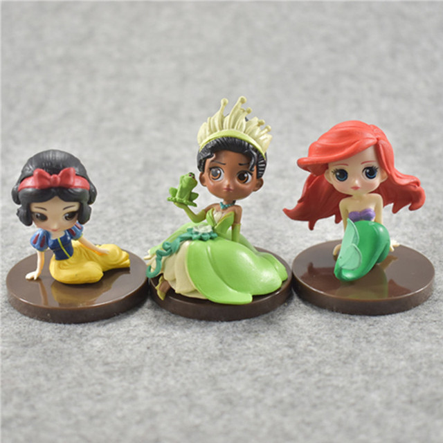 Figurki Mini księżniczka śnieg biała syrenka Disney 8 sztuk 6-8 cm PVC - wysoka jakość - Wianko - 4
