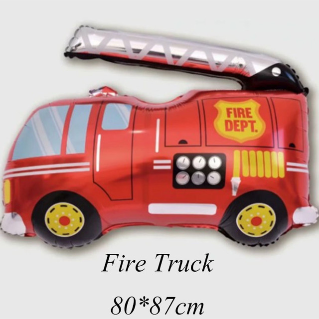 Balon foliowy z wizerunkiem strażackiego wozu zbiornikowego - duży rozmiar, własnoręczna dekoracja cartoon dla dzieci - Wianko - 10