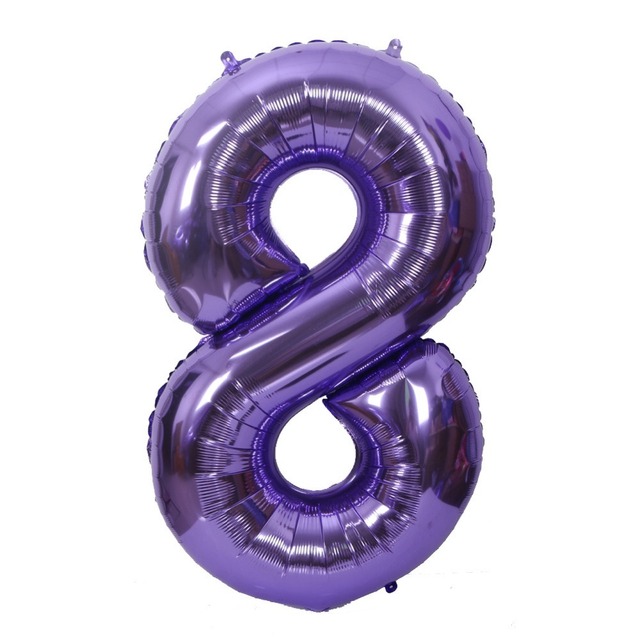 40 cal fioletowy czarny Macaron balon z cyframi 0-9 Baby Shower urodziny dekoracja balonowa - Wianko - 8