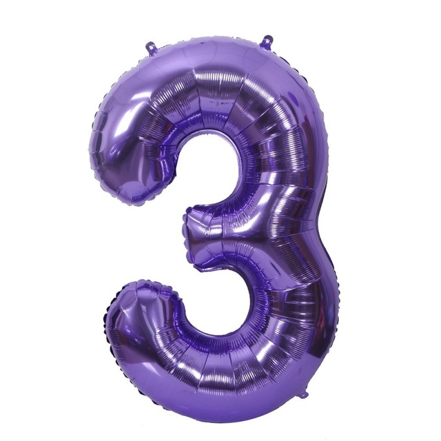 40 cal fioletowy czarny Macaron balon z cyframi 0-9 Baby Shower urodziny dekoracja balonowa - Wianko - 3