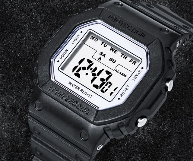 Zegarek mężczyźni Relojes Deportivos cyfrowy Retro złoty elektroniczny S Shock Sport z silikonowym paskiem, idealny dla aktywności fizycznej - Wianko - 9