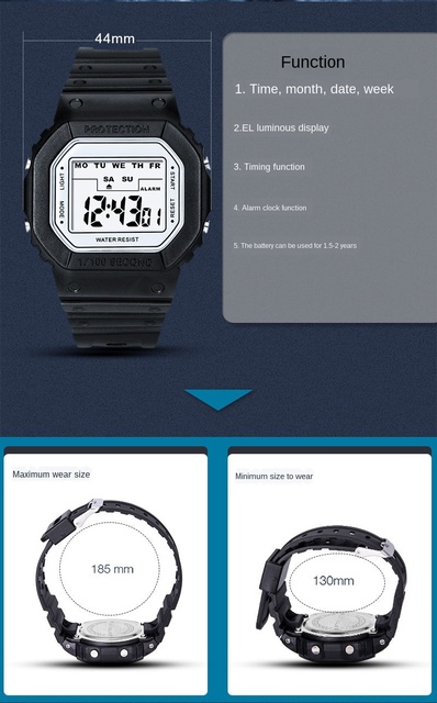 Zegarek mężczyźni Relojes Deportivos cyfrowy Retro złoty elektroniczny S Shock Sport z silikonowym paskiem, idealny dla aktywności fizycznej - Wianko - 6