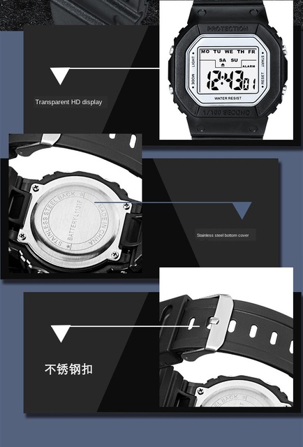 Zegarek mężczyźni Relojes Deportivos cyfrowy Retro złoty elektroniczny S Shock Sport z silikonowym paskiem, idealny dla aktywności fizycznej - Wianko - 10