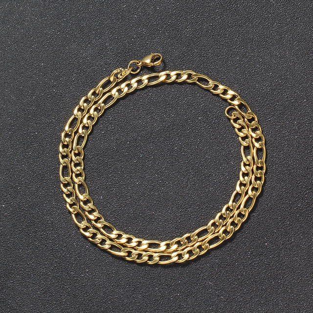 Naszyjnik Hip-Hop z łańcucha stalowego 5mm, kolor złoty/srebrny, długości 16, 18, 20, 22 i 24, biżuteria dla kobiet SC011 - Wianko - 2
