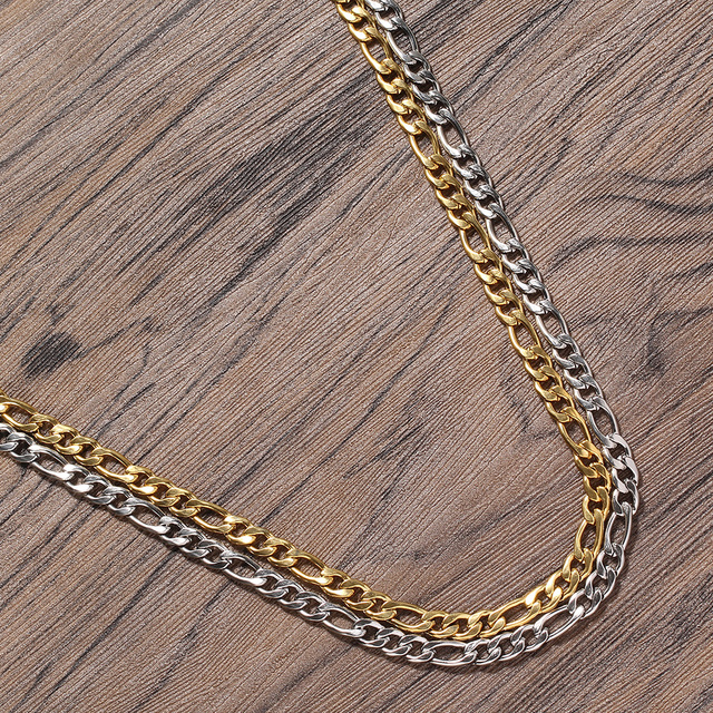 Naszyjnik Hip-Hop z łańcucha stalowego 5mm, kolor złoty/srebrny, długości 16, 18, 20, 22 i 24, biżuteria dla kobiet SC011 - Wianko - 4
