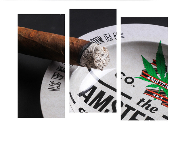 Przenośna popielniczka projektanta Osobowość Twórcza do tytoniu z tacą na cygaro i słomką - Wianko - 2