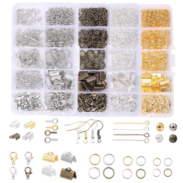 Zestaw biżuterii DIY z akcesoriami do rękodzieła – kolczyki i elementy biżuterii ze stopu, sprzedaż hurtowa - Wianko - 1