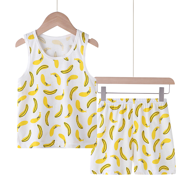 Nowe letnie zestawy dziecięcej odzieży plażowej - moda wakacyjna dla niemowląt: dziewczynki i chłopcy, wzór maluch bez rękawów - Wianko - 22