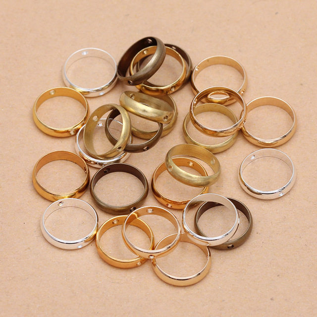 20 sztuk metalowych mosiężnych okrągłych kółek 6mm, 8mm, 10mm - idealne do tworzenia własnych kolczyków i bransoletek! - Wianko - 5