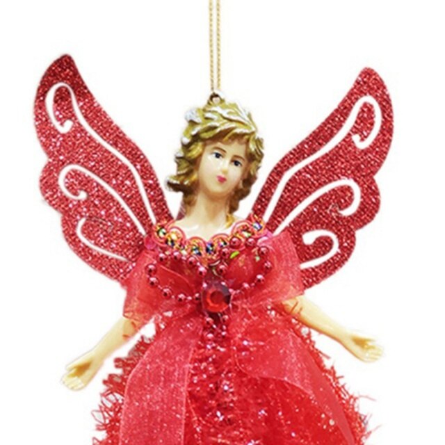Skrzydło lalka anioł - dekoracja bożonarodzeniowa 2022, wiszące wisiorki na drzewko - Navidad Home Decor - Wianko - 5