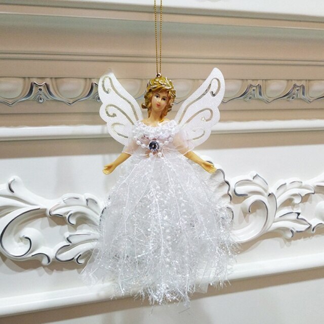 Skrzydło lalka anioł - dekoracja bożonarodzeniowa 2022, wiszące wisiorki na drzewko - Navidad Home Decor - Wianko - 7