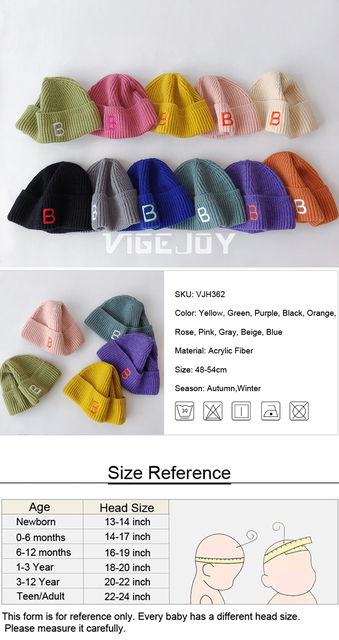 Ciepłe dzianinowe czapki dla dzieci - jesień/zima 11 kolorów - Wianko - 1