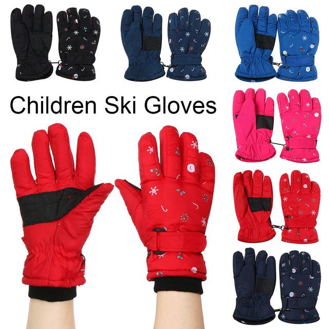 Zimowe, wiatroodporne rękawiczki narciarskie dla dzieci z długimi rękawami i ociepleniem. Wodoodporne, idealne na narty i snowboard dla dzieci w wieku 8-14 lat - Wianko - 1
