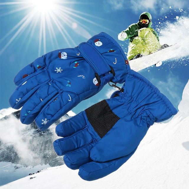 Zimowe, wiatroodporne rękawiczki narciarskie dla dzieci z długimi rękawami i ociepleniem. Wodoodporne, idealne na narty i snowboard dla dzieci w wieku 8-14 lat - Wianko - 7