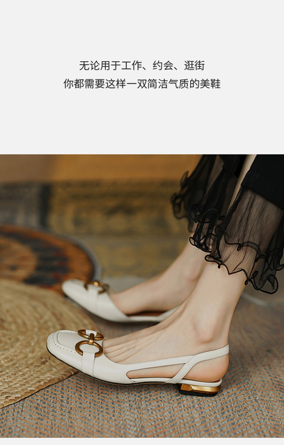 Modne i eleganckie buty damskie na niskim obcasie, z kwadratowym palcem u nogi - Wianko - 6