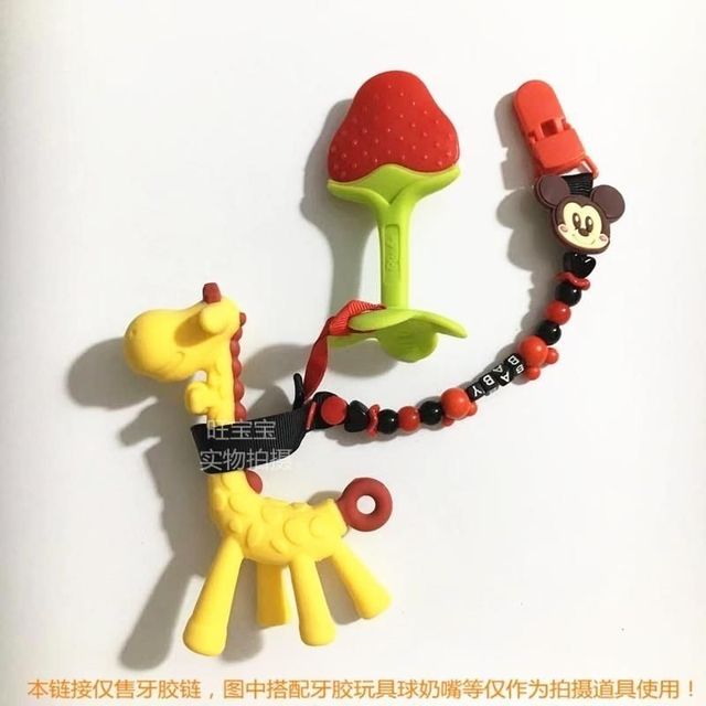 Smoczek dla dziecka z uchwytem i wisiorkiem Disney Mickey Mouse, ze smoczkowymi koralikami i dzwonkiem - Wianko - 16