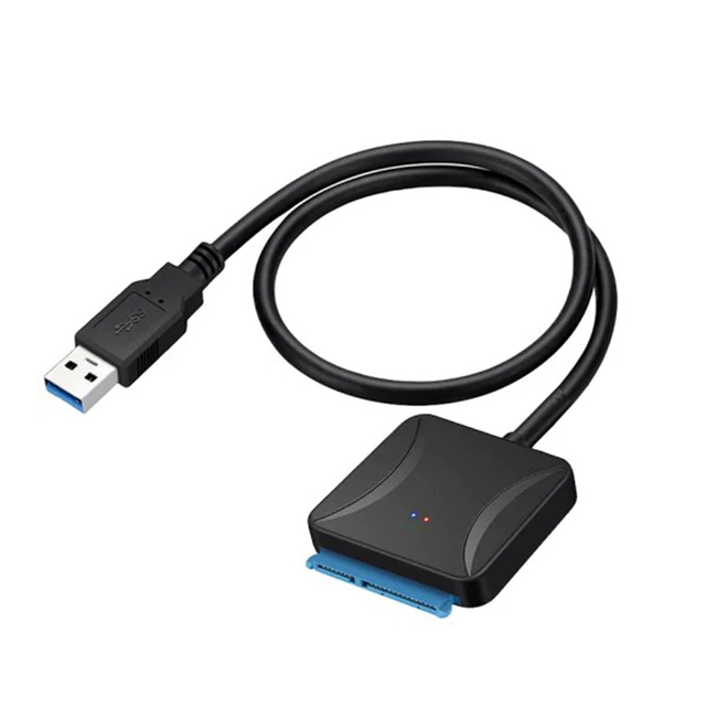 Kabel konwertera USB 3.0 do SATA 3 dla dysków twardych 2.5 i 3.5 HDD/SSD - adapter Samsung, Seagate, WD - Wianko - 7