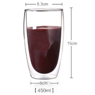 Nowy, żaroodporny zestaw szklanek do napojów: kufel dwuścienny 650ml, filiżanka espresso, filiżanka do herbaty 80ml - Wianko - 9