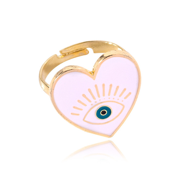 BEAUTY LAYER Pierścionki Evil Eye - najnowsza kolekcja modnych pierścionków z przesłaniem dla kobiet na prezent, idealne na wesele, hurtownie.style - Wianko - 7