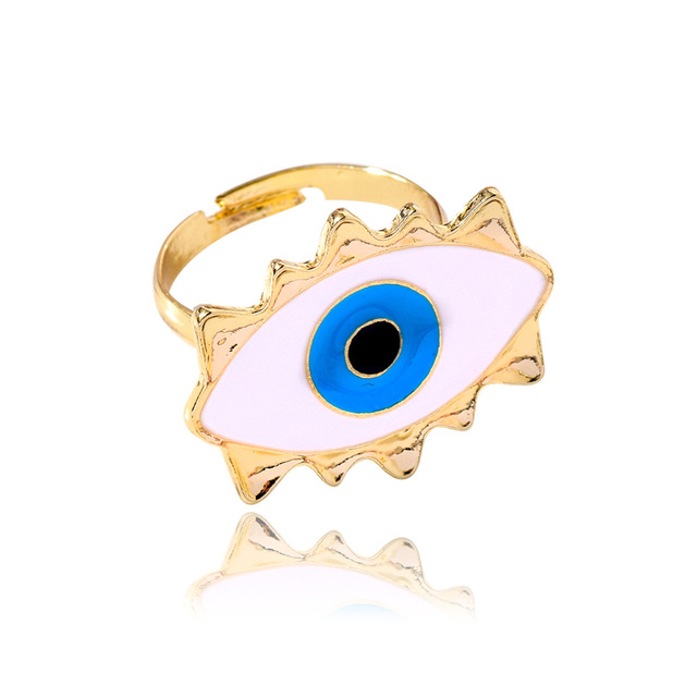 BEAUTY LAYER Pierścionki Evil Eye - najnowsza kolekcja modnych pierścionków z przesłaniem dla kobiet na prezent, idealne na wesele, hurtownie.style - Wianko - 5